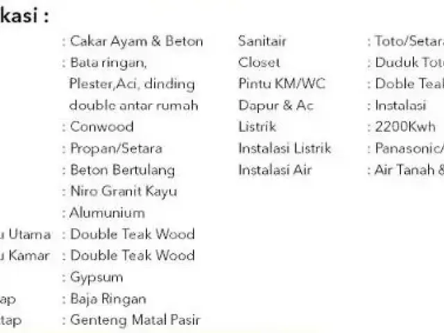 Rumah Cluster Fasilitas Umum 
