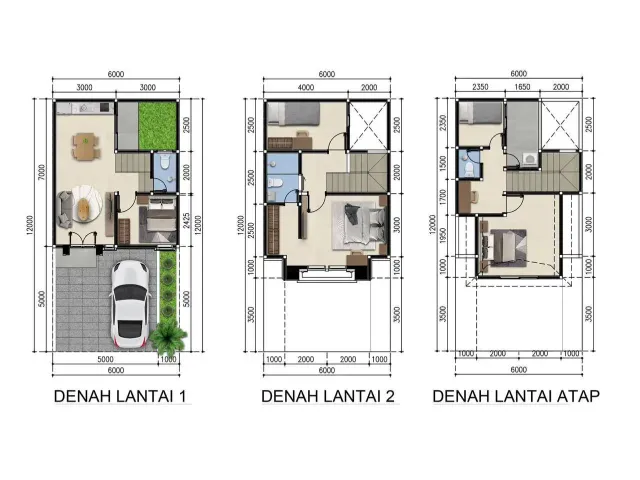 Rumah 3 Lantai Bambu Apus