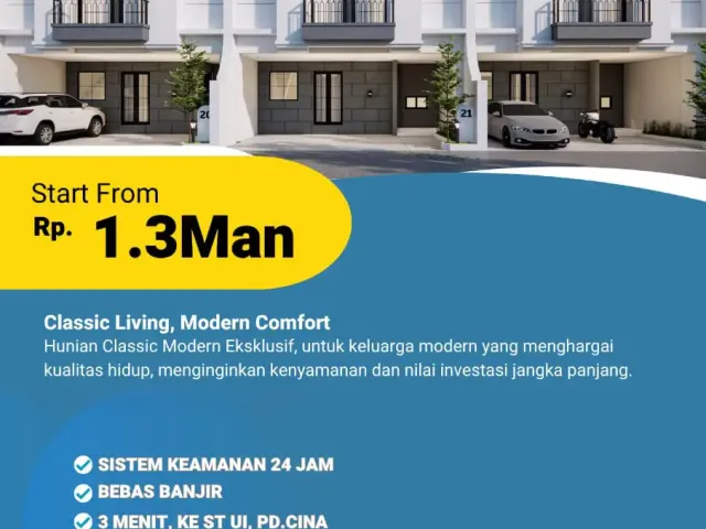Cimanggis, Depok, Jawa Barat, 3 Bedroom Bedrooms, 0 ,3 BathroomBathrooms,Rumah Cluster,Rumah Indent,0,4289